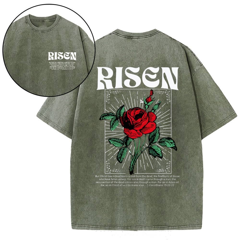 Christiandiscipleshop Risen Christian Washed T-Shirt
