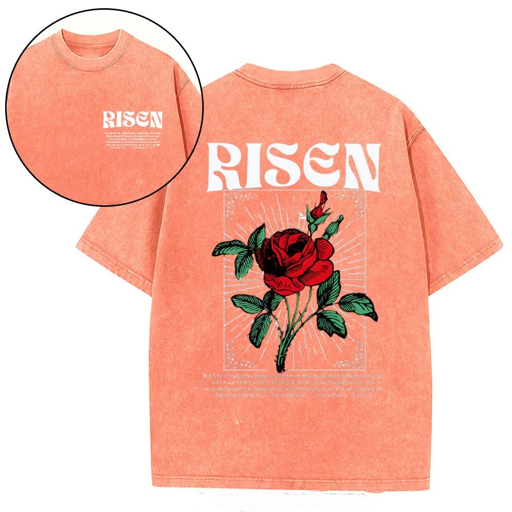 Christiandiscipleshop Risen Christian Washed T-Shirt