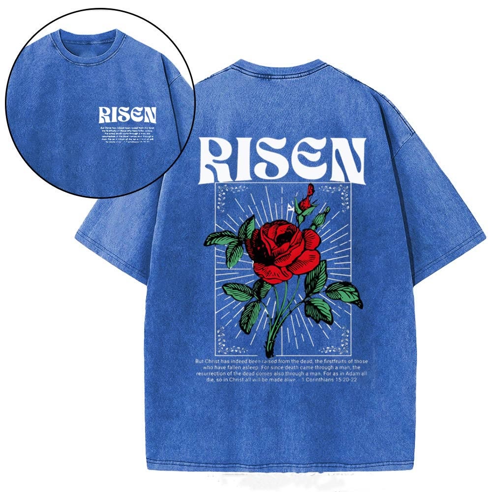 Christiandiscipleshop Risen Christian Washed T-Shirt