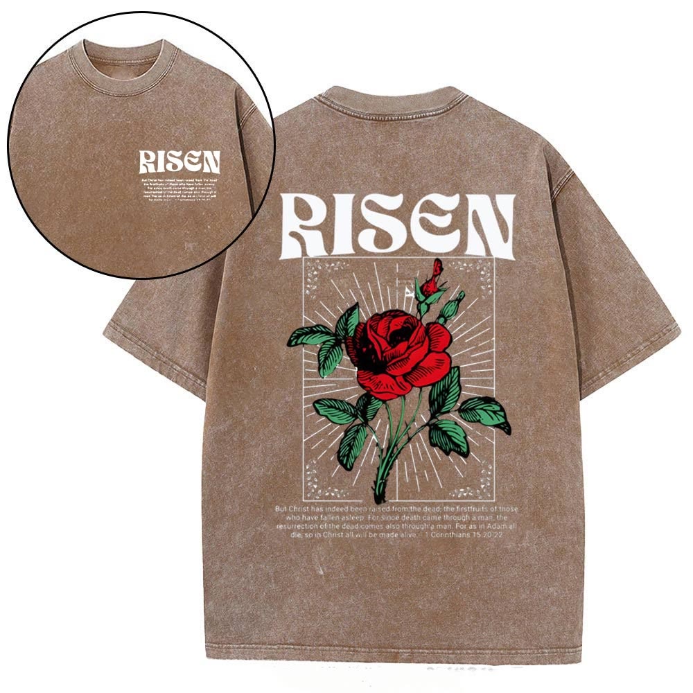 Christiandiscipleshop Risen Christian Washed T-Shirt