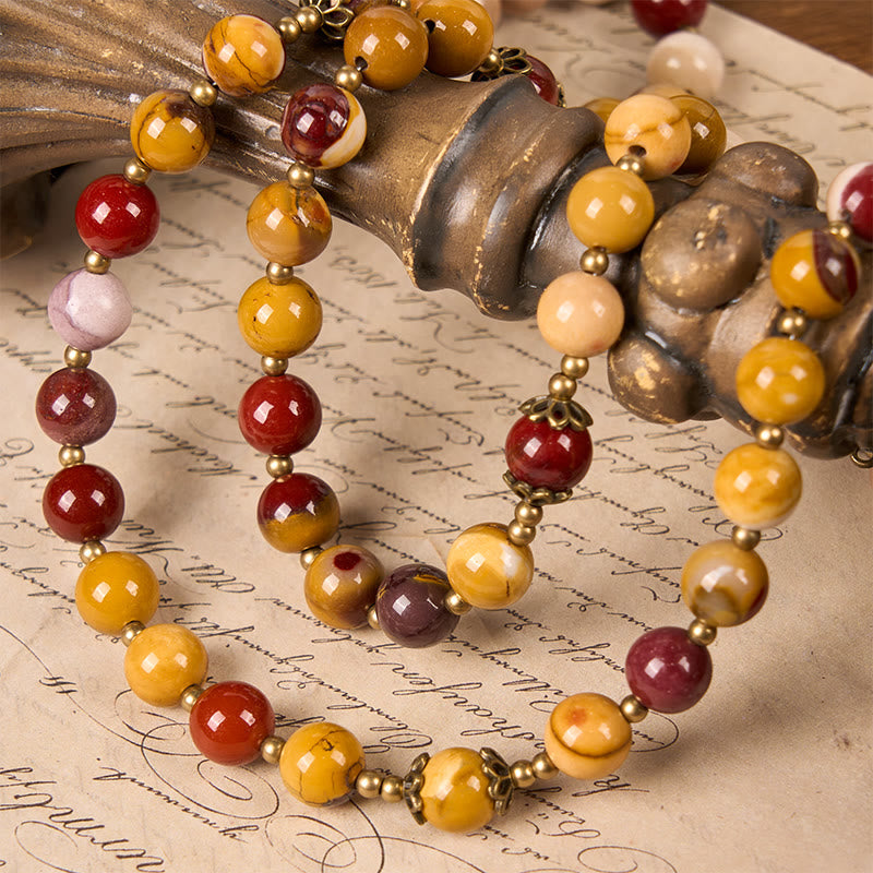 christiandiscipleshop Miraculous Medal & Crucifix of 8mm Natural Egg Yolk Jade Rosary - Handcrafted Rosary Beads