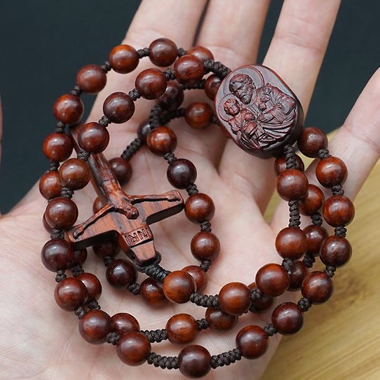 Christiandiscipleshop Olive Wood Beads Crucifix Prayer Rosary