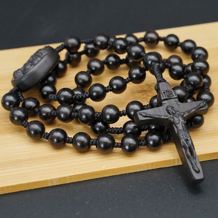 Christiandiscipleshop Olive Wood Beads Crucifix Prayer Rosary