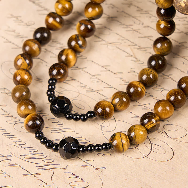 christiandiscipleshop Handcrafted Tiger's Eye Rosary - A Timeless Design of Elegance and Spiritual Strength