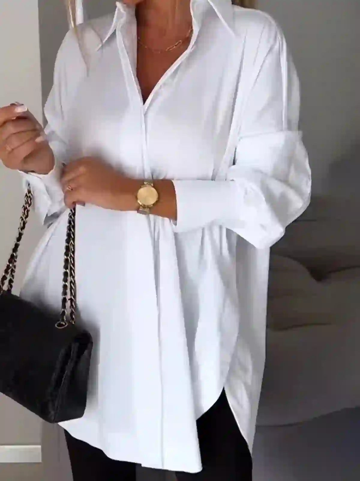 christiandiscipleshop Himmlisches Hemd mit Schlitz am Revers – Ihr klassisches Sonntagsoutfit im Licht Christi