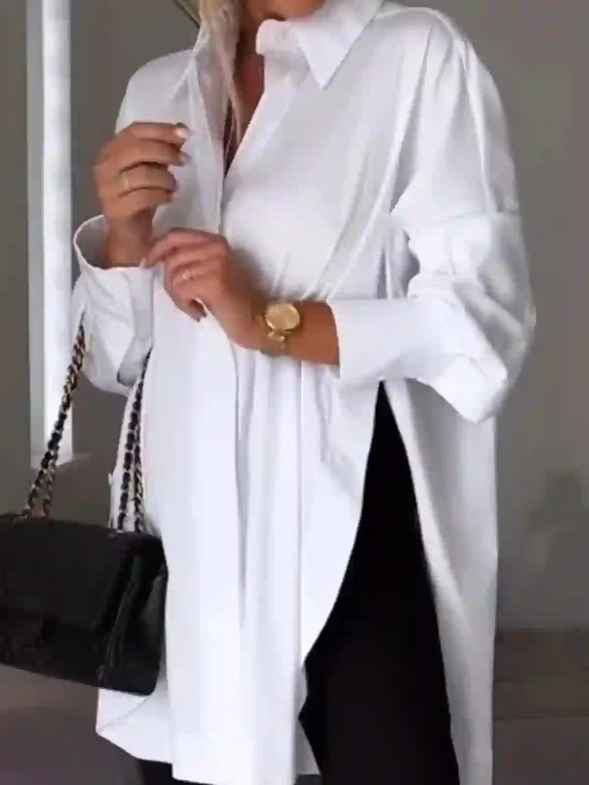 christiandiscipleshop Himmlisches Hemd mit Schlitz am Revers – Ihr klassisches Sonntagsoutfit im Licht Christi