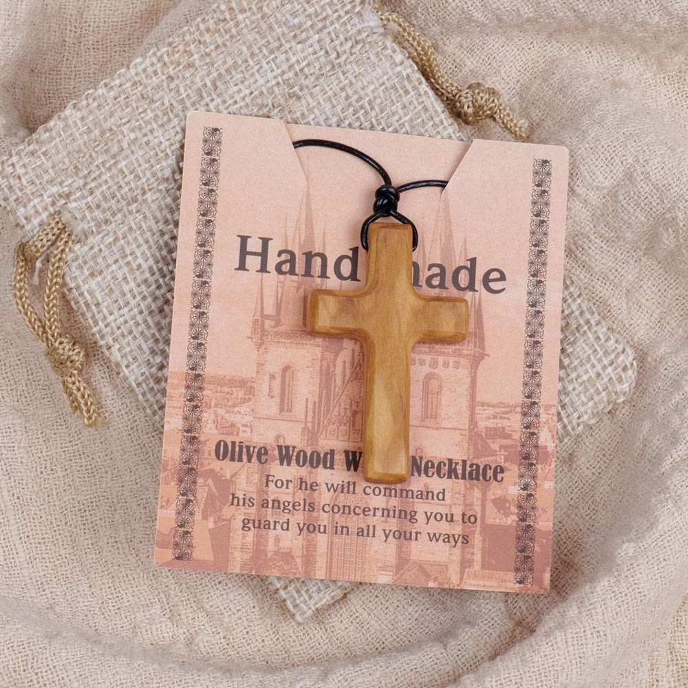 christiandiscipleshop Handmade Olive Wood Cross Necklace: A Symbol of Faith and Craftsmanship