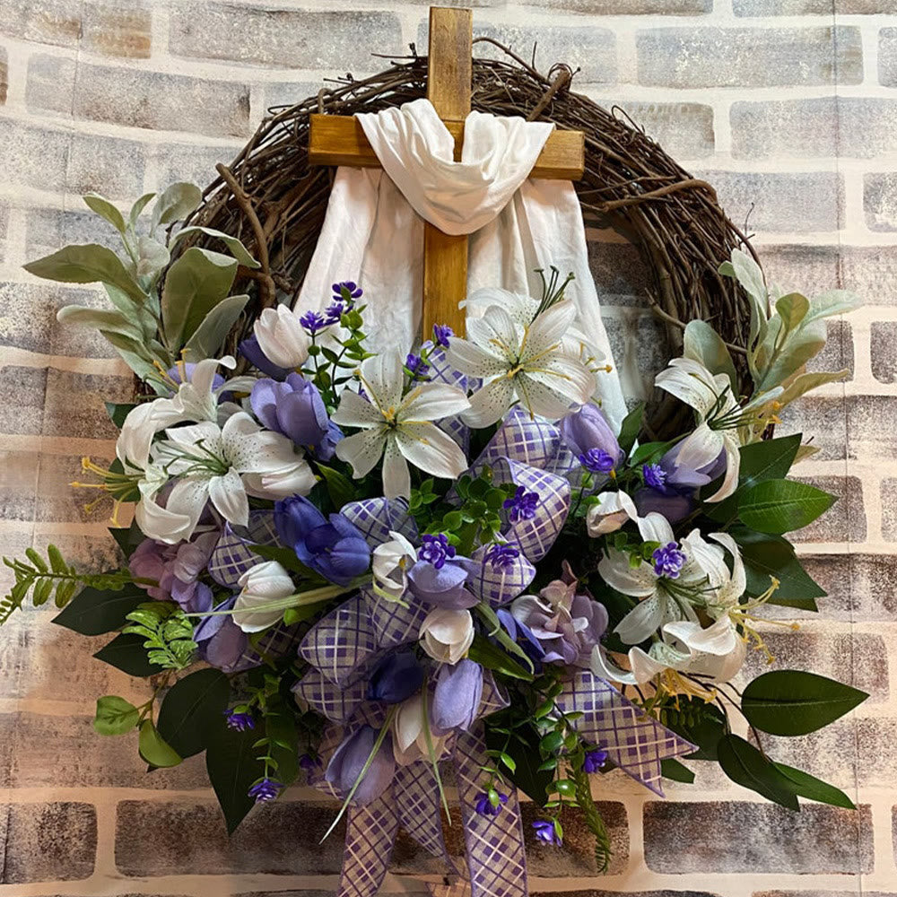 Christiandiscipleshop Spring Cross Wreath: A Poetic Fusion of Flowers and Faith