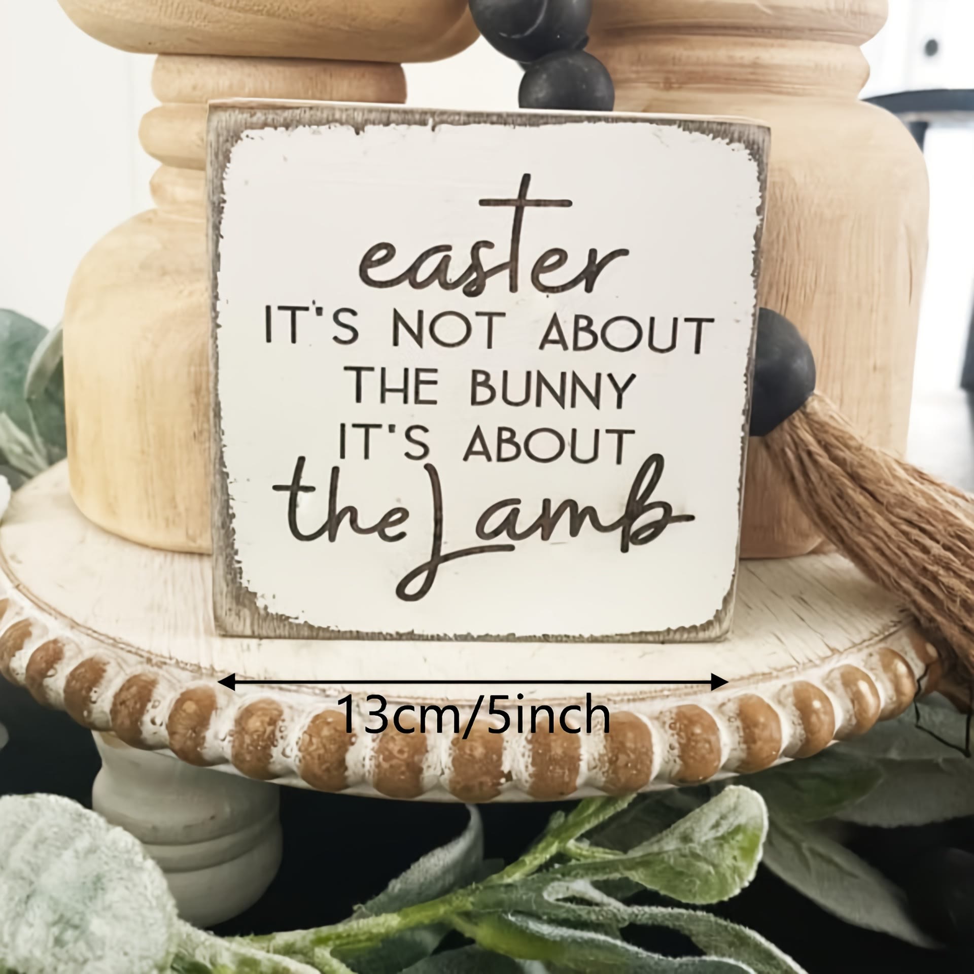 christiandiscipleshop Wooden Lamb Easter Ornament - Celebrate the Resurrection