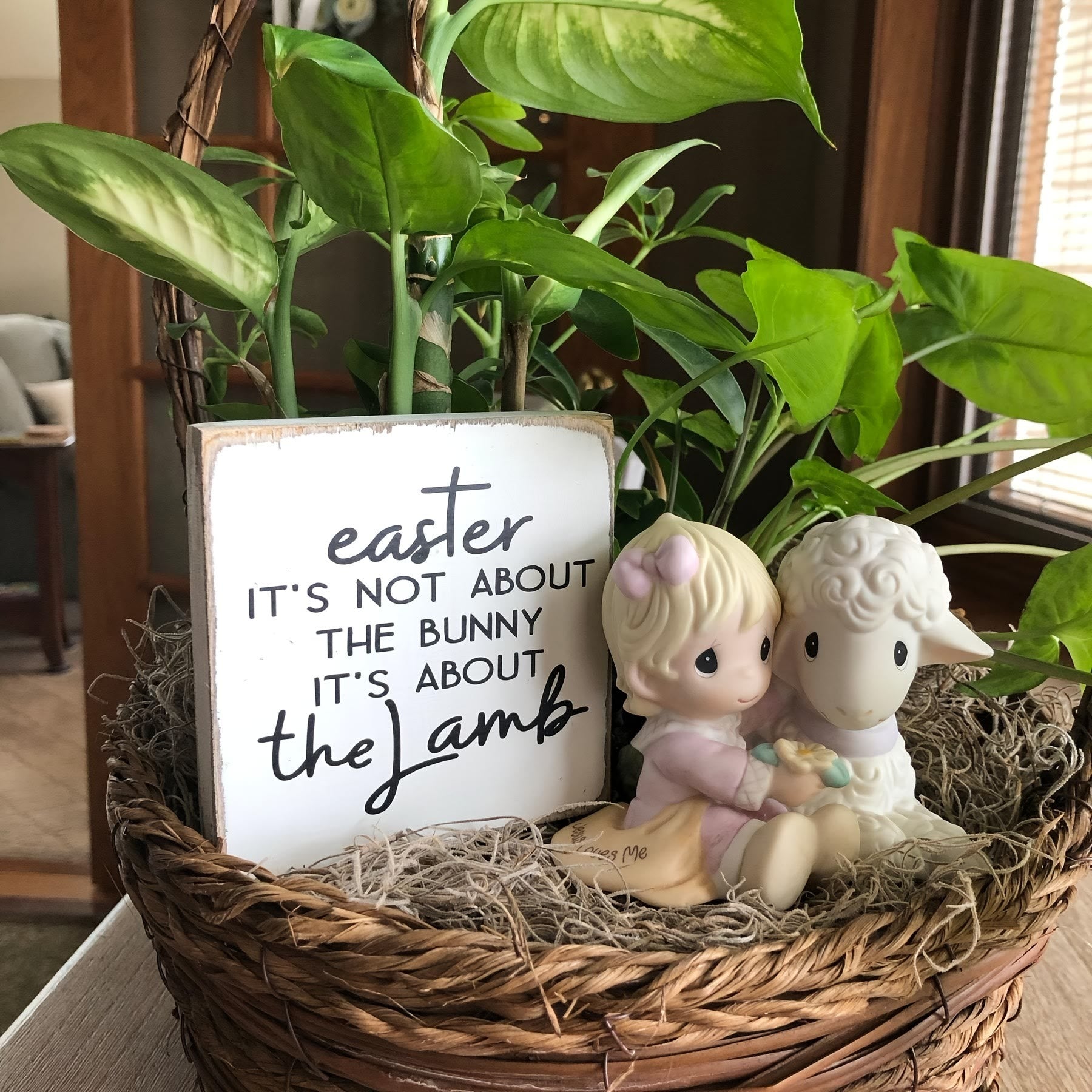 christiandiscipleshop Wooden Lamb Easter Ornament - Celebrate the Resurrection