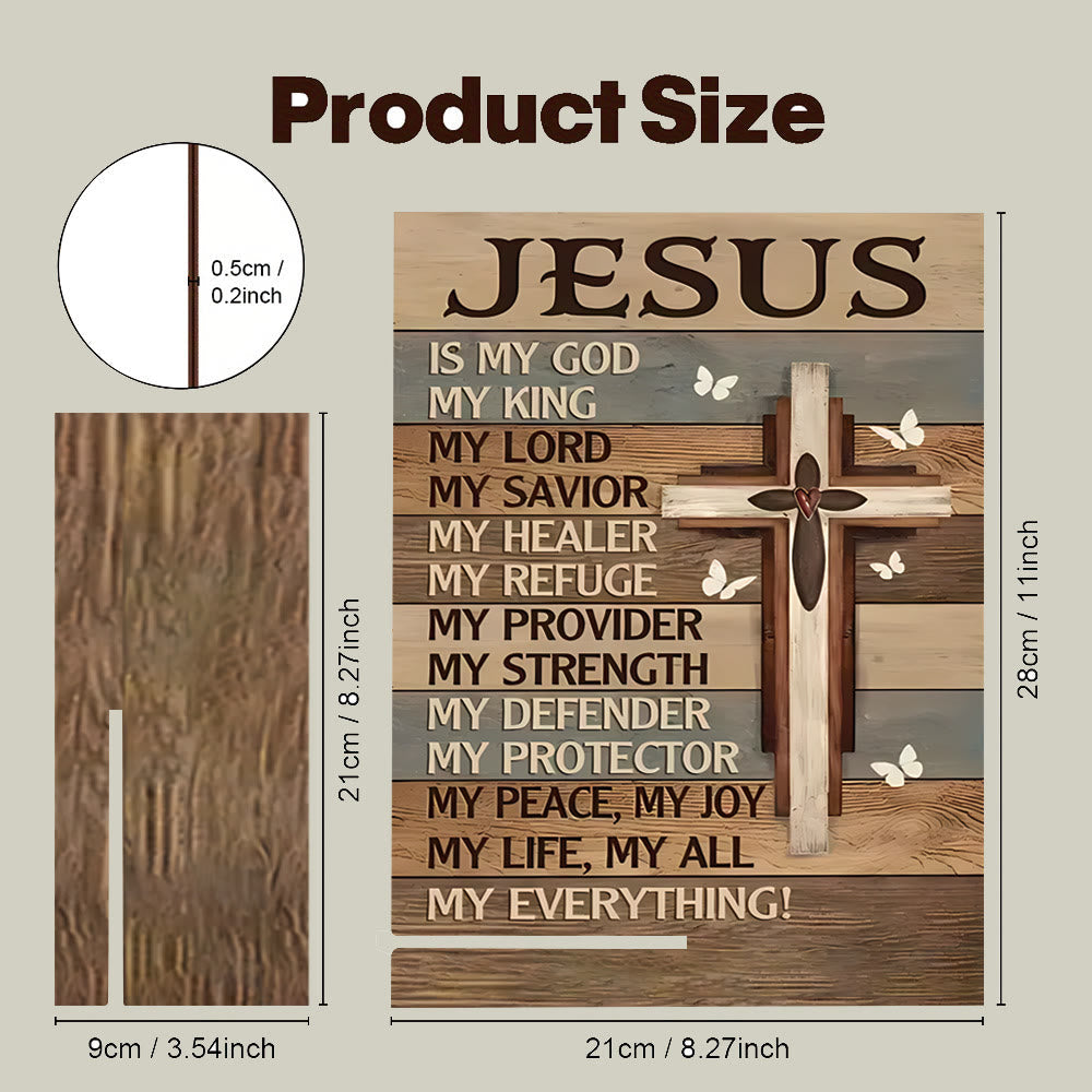 christiandiscipleshop Wooden Cross Faith Decorative Plaque - Praise the Glory of Jesus