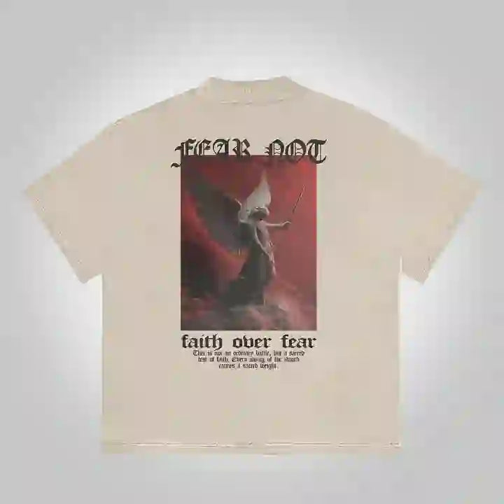 Christiandiscipleshop Sopula Fear Not-Faith Over Fear Print Graphic Cotton T-Shirt