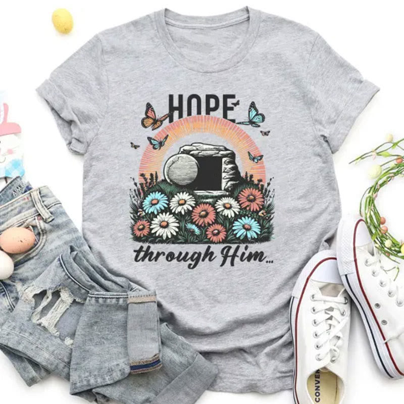 christiandiscipleshop Hope Thought Him Christian T-Shirt