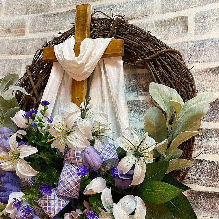 Christiandiscipleshop Spring Cross Wreath: A Poetic Fusion of Flowers and Faith