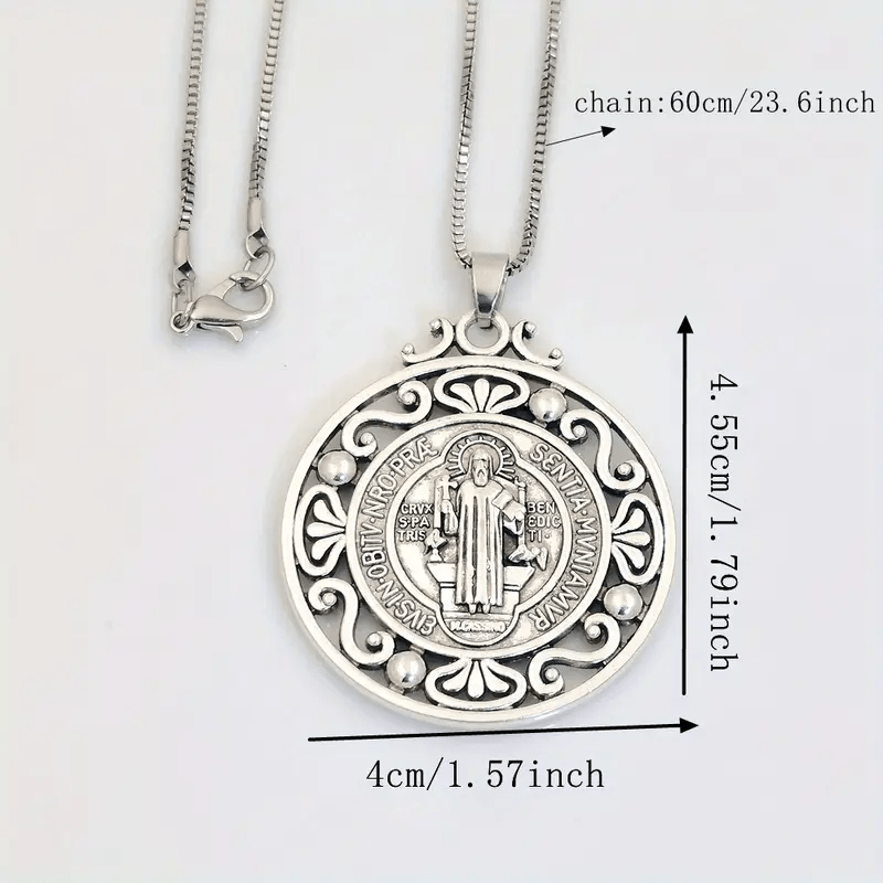 Christiandiscipleshop St. Benedict Medal Exquisite Crafted Necklace: A Symbol of Faith & Protection