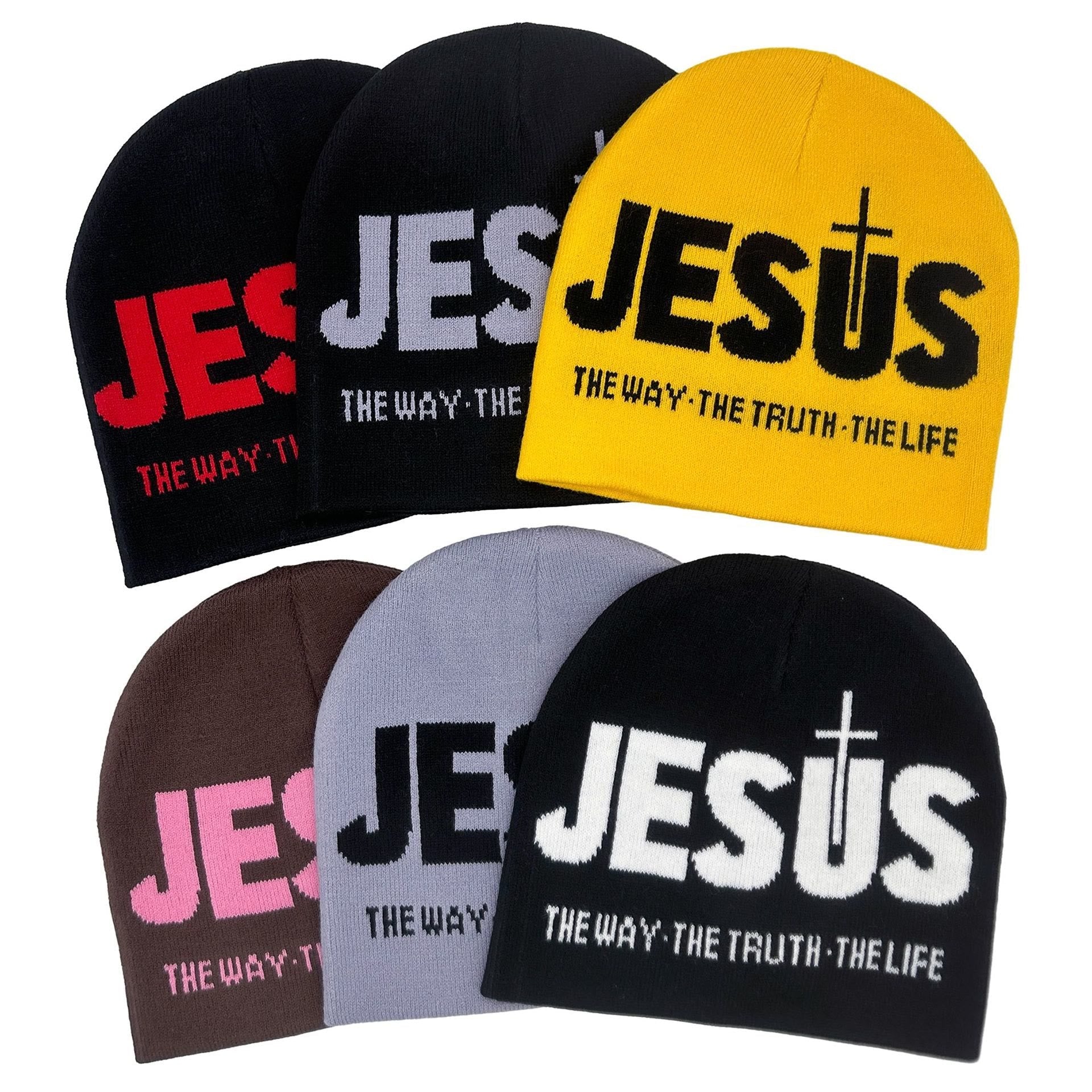christiandiscipleshop JESUS Jacquard Autumn/Winter Outdoor Cycling Knit Hat