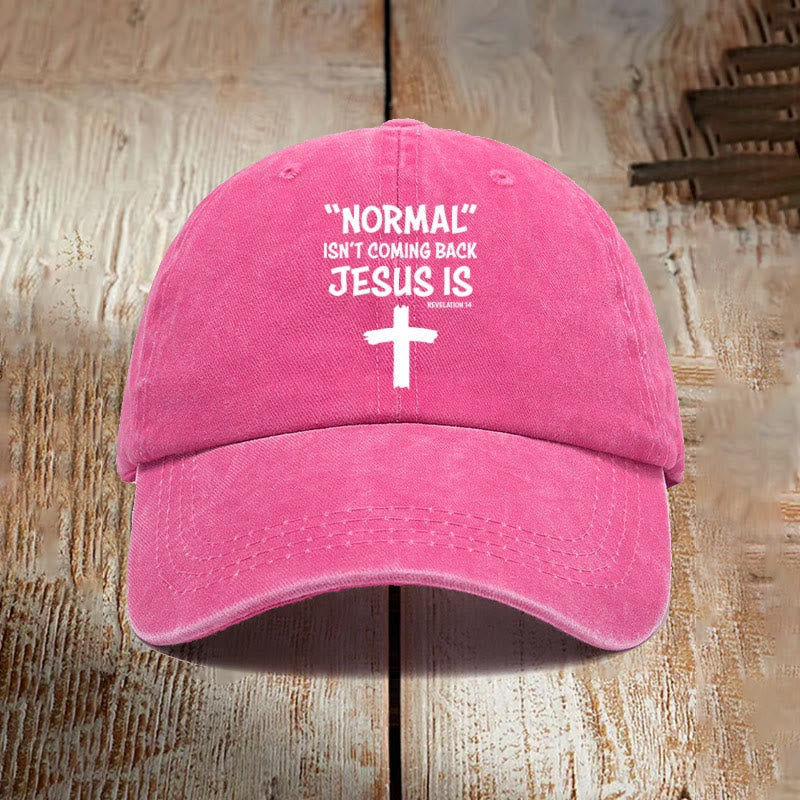 christiandiscipleshop Jesus Is Coming Back Unisex Distressed Washed Cotton Hat