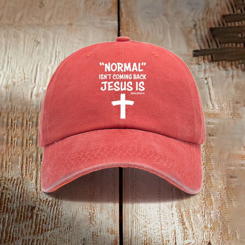 christiandiscipleshop Jesus Is Coming Back Unisex Distressed Washed Cotton Hat