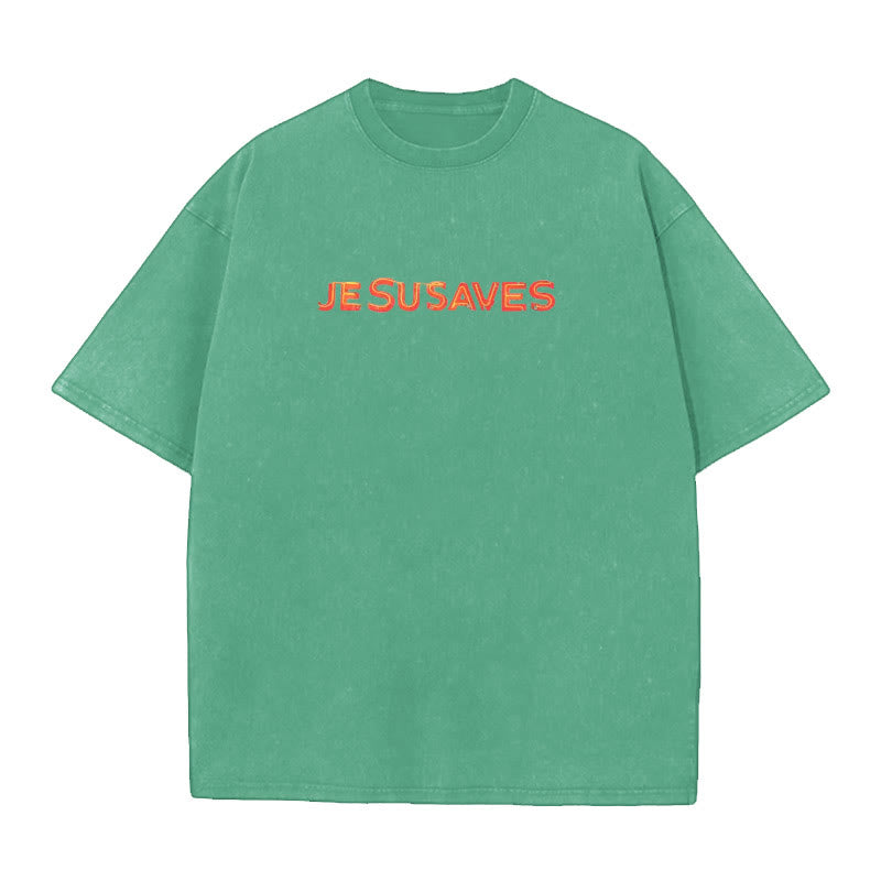 christiandiscipleshop Jesus Saves Cross Graphic T-Shirt