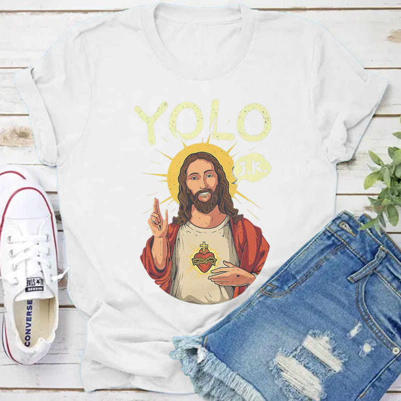 christiandiscipleshop YOLO JK Christian Easter Shirt
