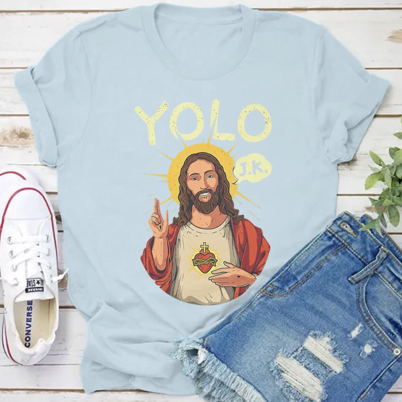 christiandiscipleshop YOLO JK Christian Easter Shirt