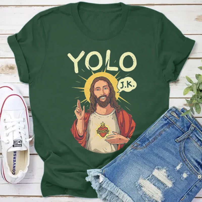 christiandiscipleshop YOLO JK Christian Easter Shirt