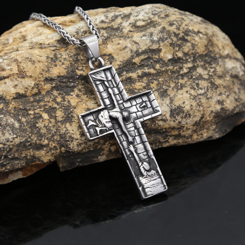 christiandiscipleshop Hands of Redemption Cross Necklace: A Testament of Divine Rescue