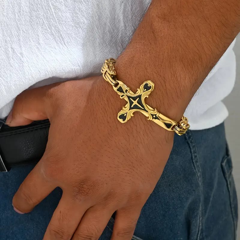 christiandiscipleshop Iron & Faith Men's Bracelet: Strength and Redemption in Every Link