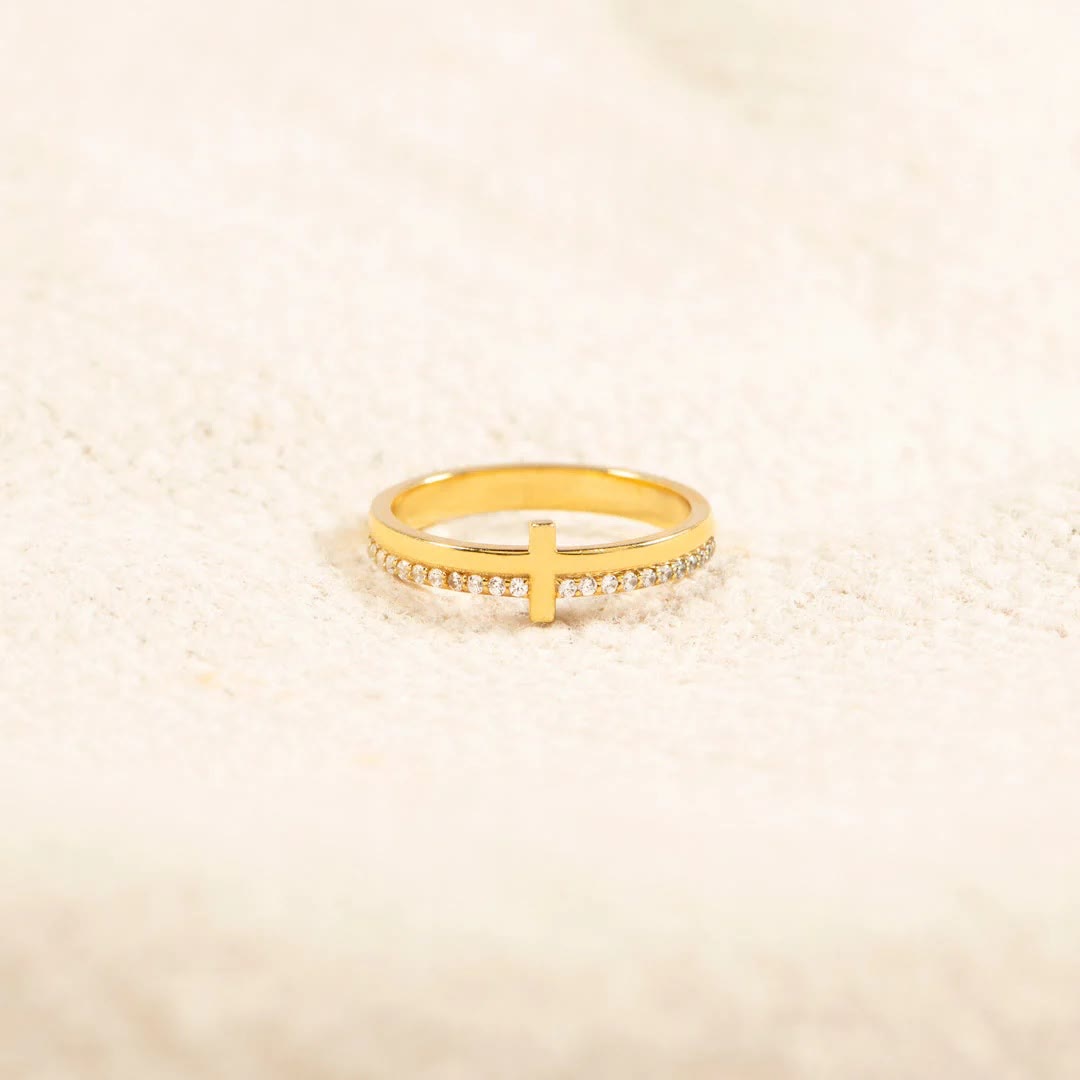 Christianartworkshop 925 Silver JESUS & Cross "Pray" Ring - Drawing Divine Power through Faith