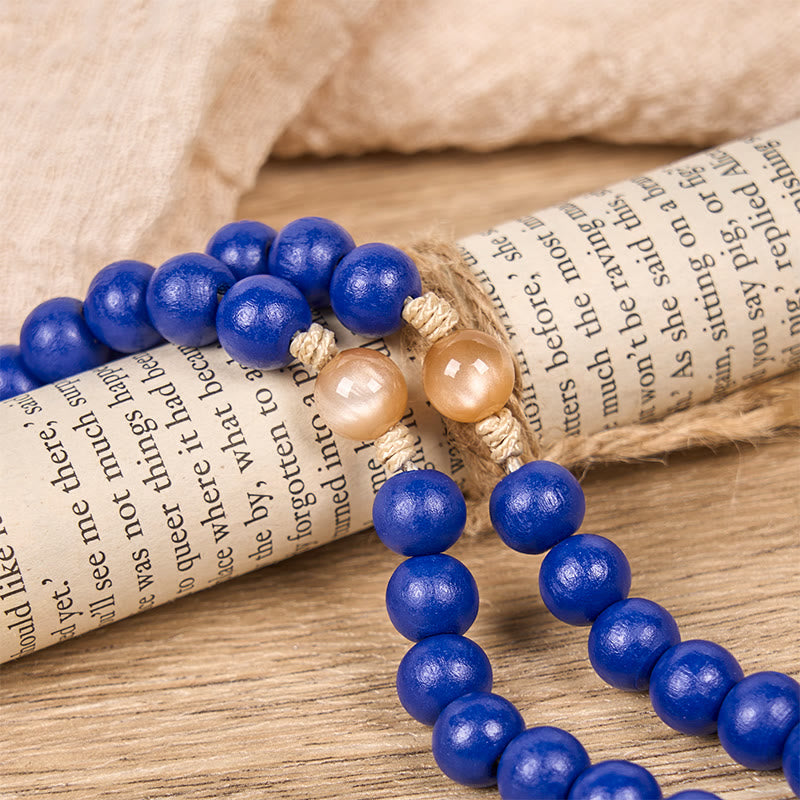 christiandiscipleshop Handmade Blue Wooden Rosary: Ocean of Faith Simplicity and Sacredness 10mm Beads