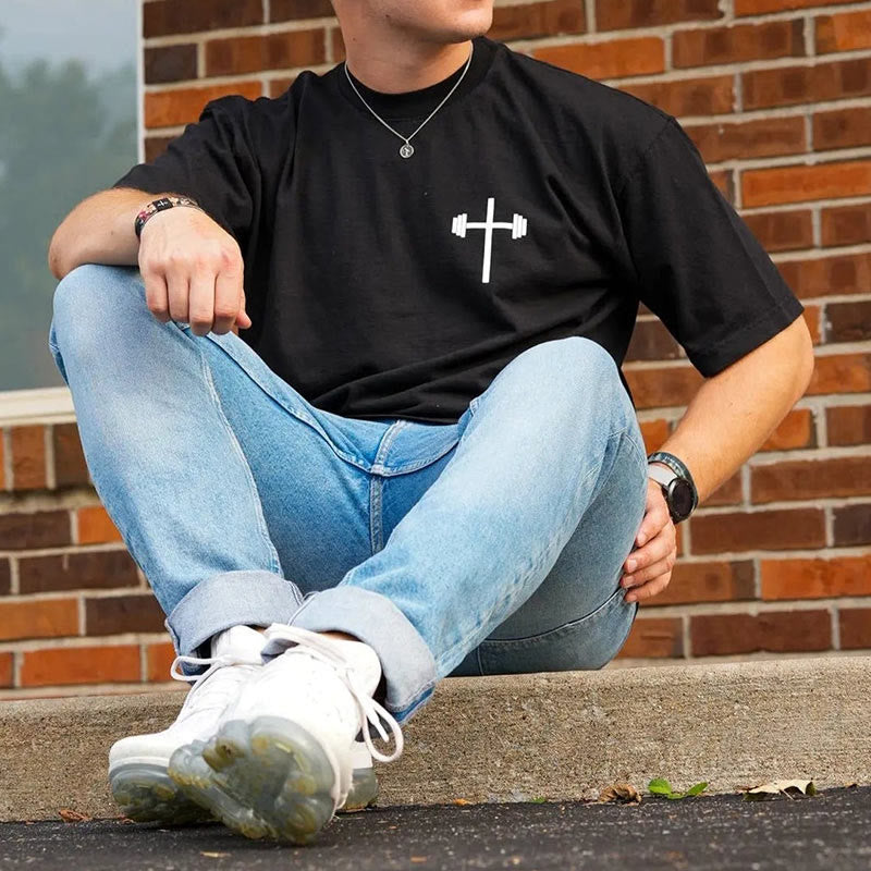 Christiandiscipleshop Floral Embellished Jesus is King Christian T-Shirt