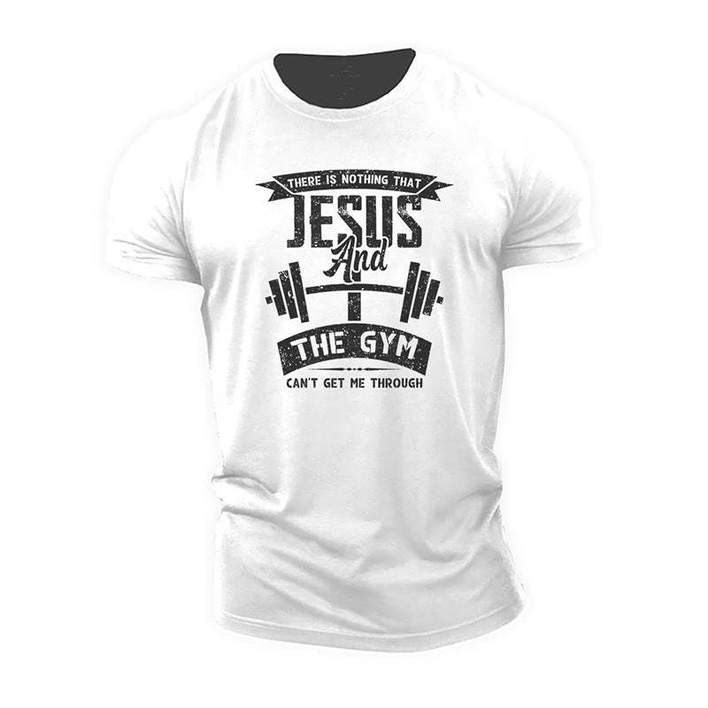 christiandiscipleshop Jesus And The Gym Inspirational T-Shirt