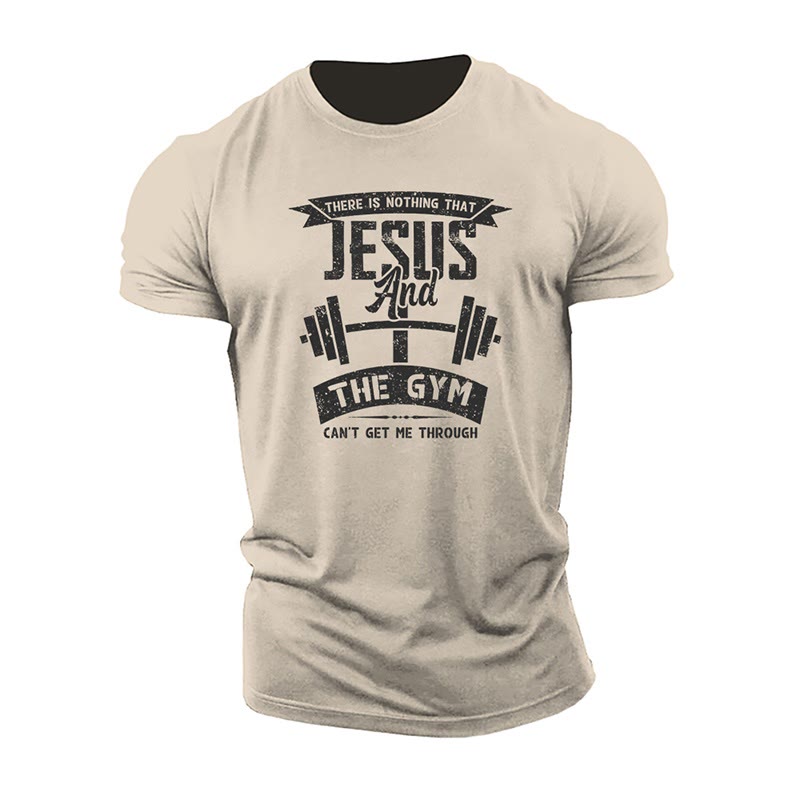 christiandiscipleshop Jesus And The Gym Inspirational T-Shirt
