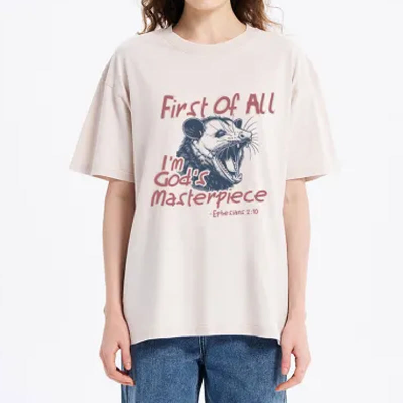 Christiandiscipleshop First Of All I'm God's Masterpiece Christian Washed T-Shirt