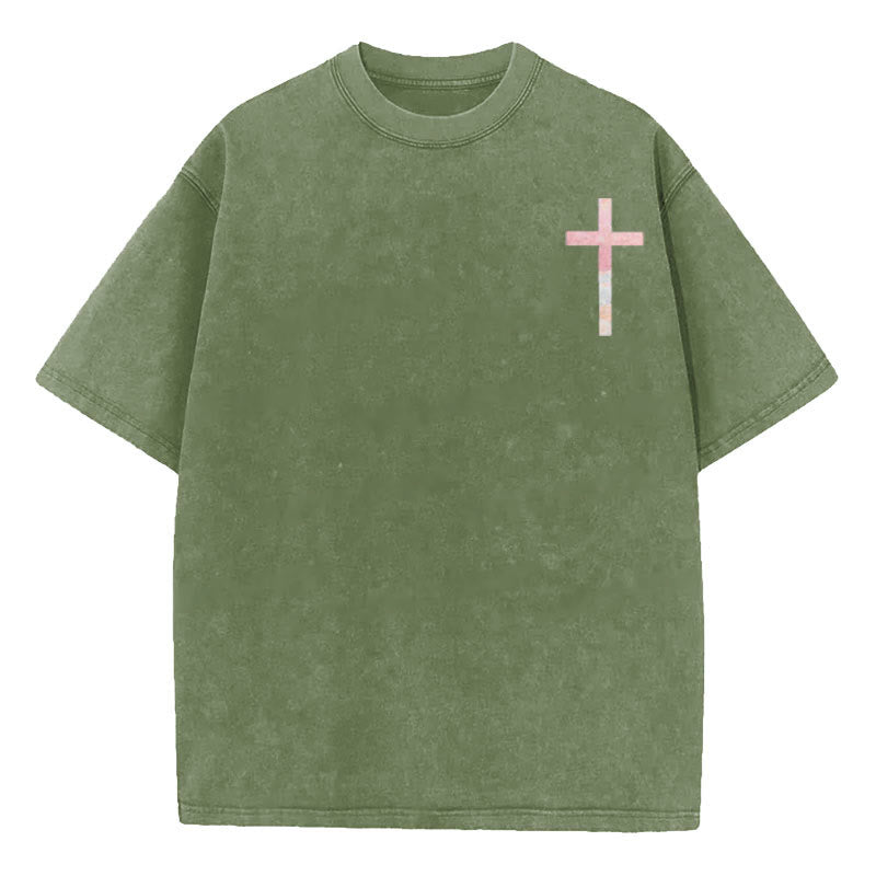 christiandiscipleshop His Mercies Are New Double Sided Unisex Washed Christian T-Shirt