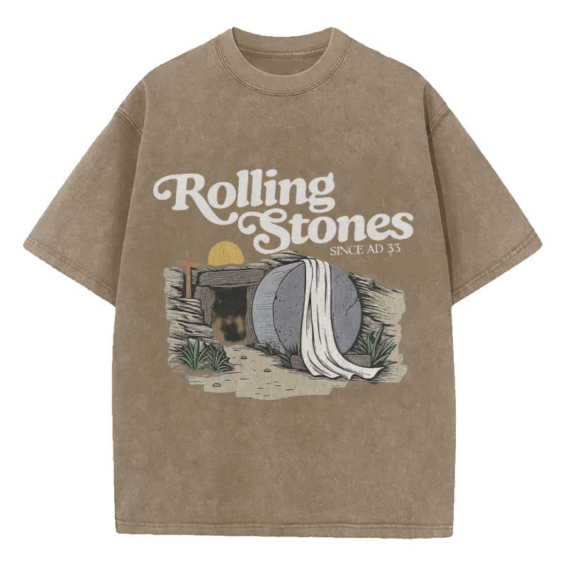 Christiandiscipleshop Rolling Stone Christian Washed T-Shirt