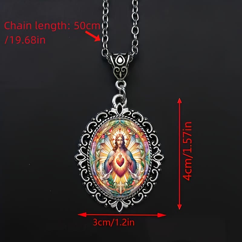 christiandiscipleshop Jesus Sacred Heart Necklace: Timeless Piece Embodying Divine Love