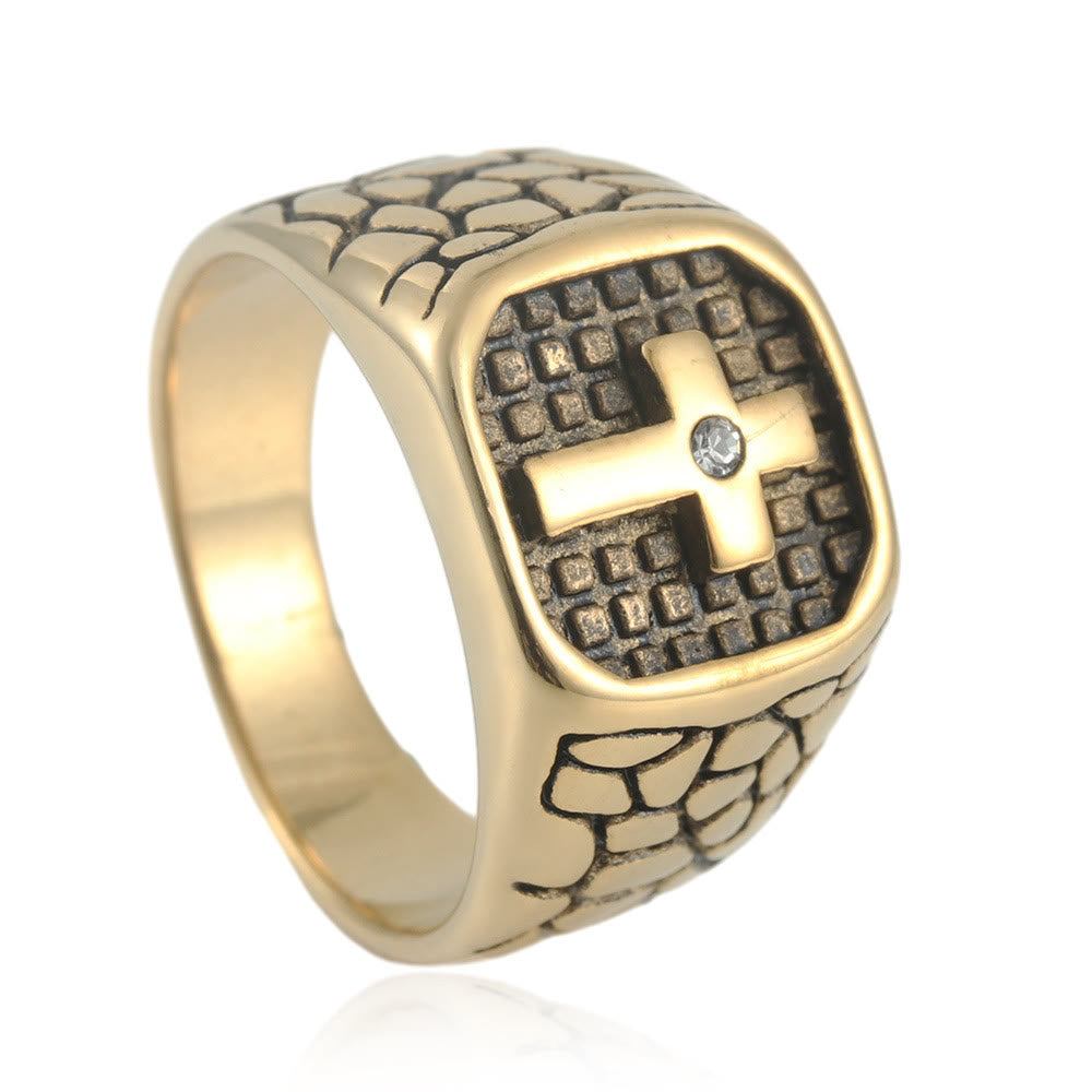christiandiscipleshop The Modern & Minimalist Cross Ring: Understated Elegance Meets Timeless Symbolism