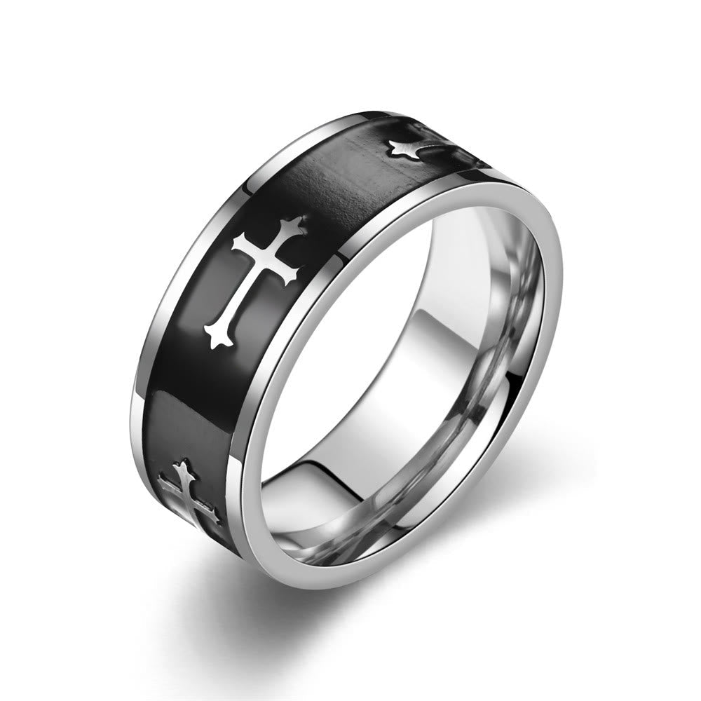 christiandiscipleshop The Modern&Minimalist Style Cross Ring: A Symbol of Faith and Style