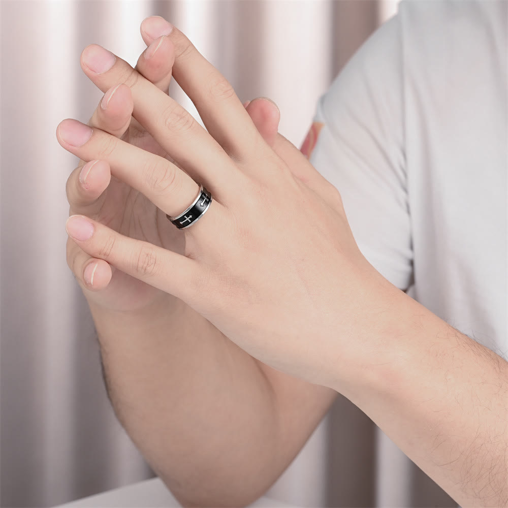 christiandiscipleshop The Modern&Minimalist Style Cross Ring: A Symbol of Faith and Style
