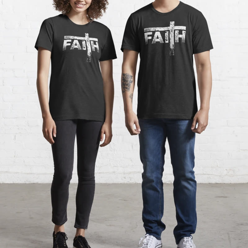 christiandiscipleshop The Faith Cross T-Shirt