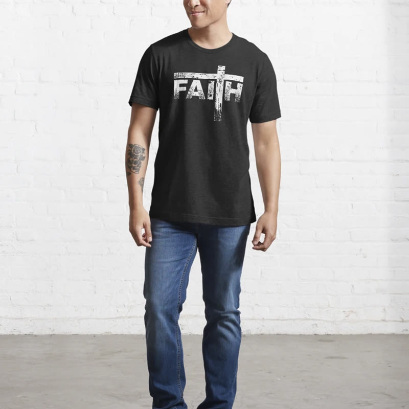 christiandiscipleshop The Faith Cross T-Shirt