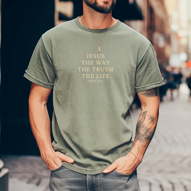 christiandiscipleshop Jesus is The Way The Truth The Life - John 14:6 Colorful T-Shirt