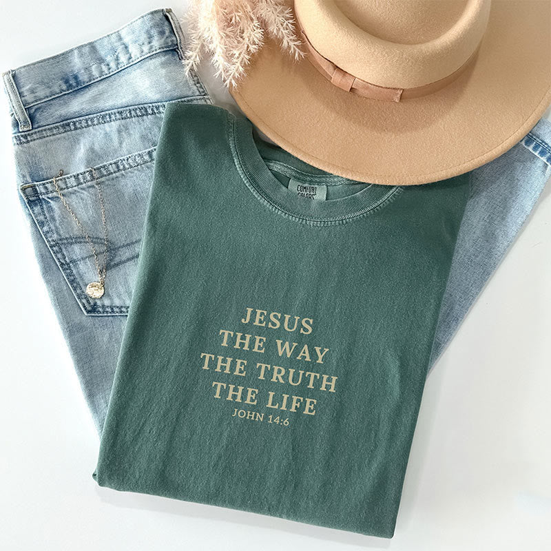 christiandiscipleshop Jesus is The Way The Truth The Life - John 14:6 Colorful T-Shirt