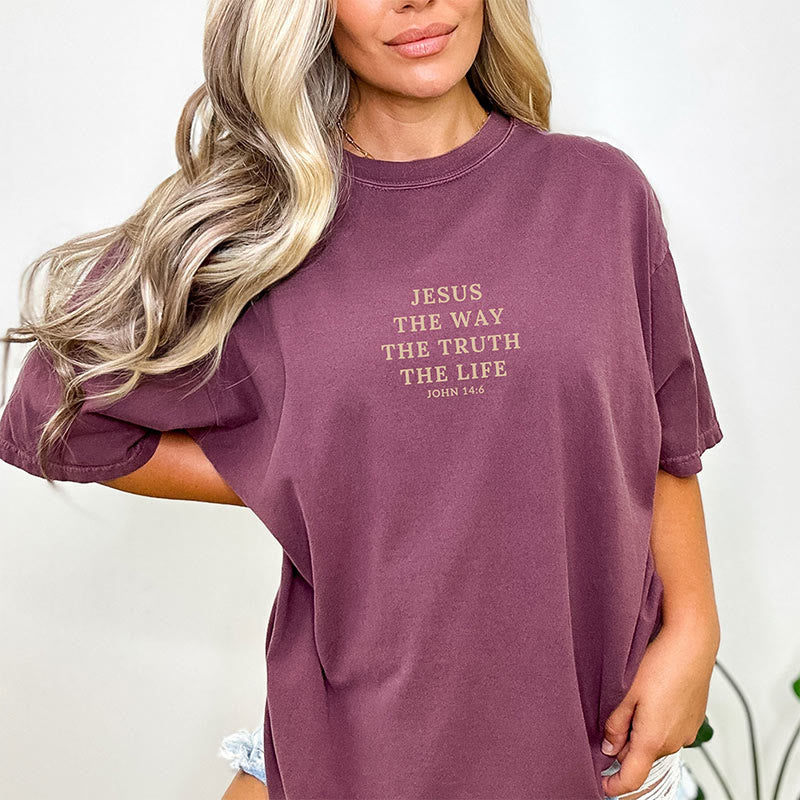 christiandiscipleshop Jesus is The Way The Truth The Life - John 14:6 Colorful T-Shirt