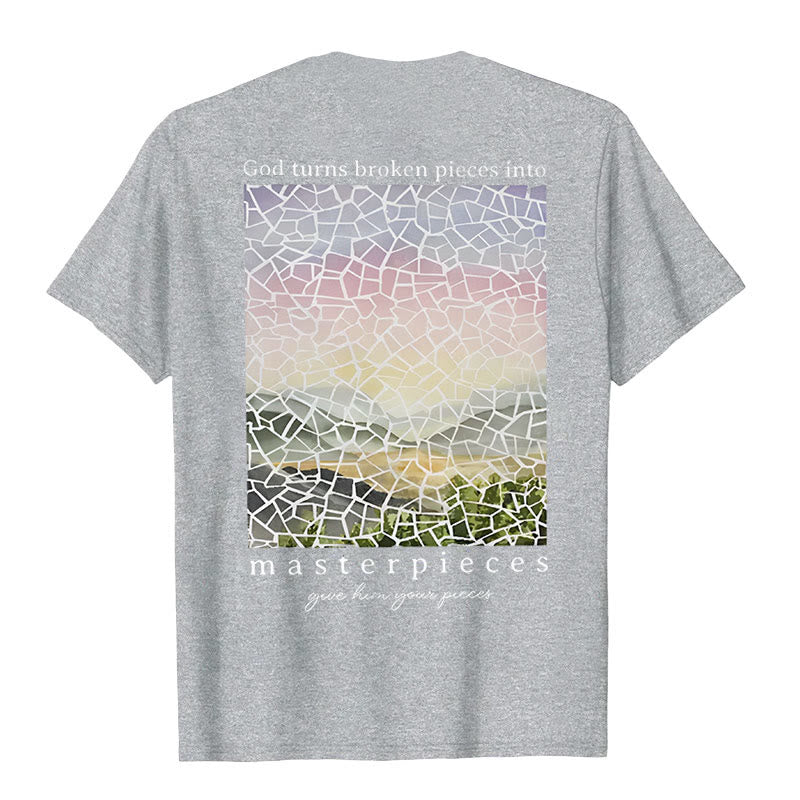 Christiandiscipleshop God Turns Broken Pieces into Masterpieces T-Shirt