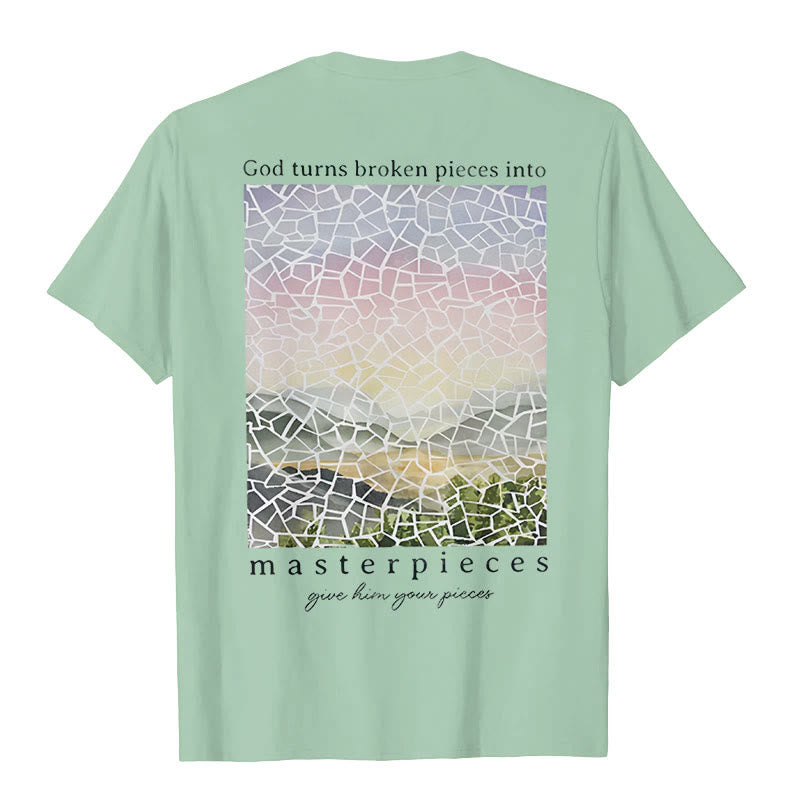 Christiandiscipleshop God Turns Broken Pieces into Masterpieces T-Shirt