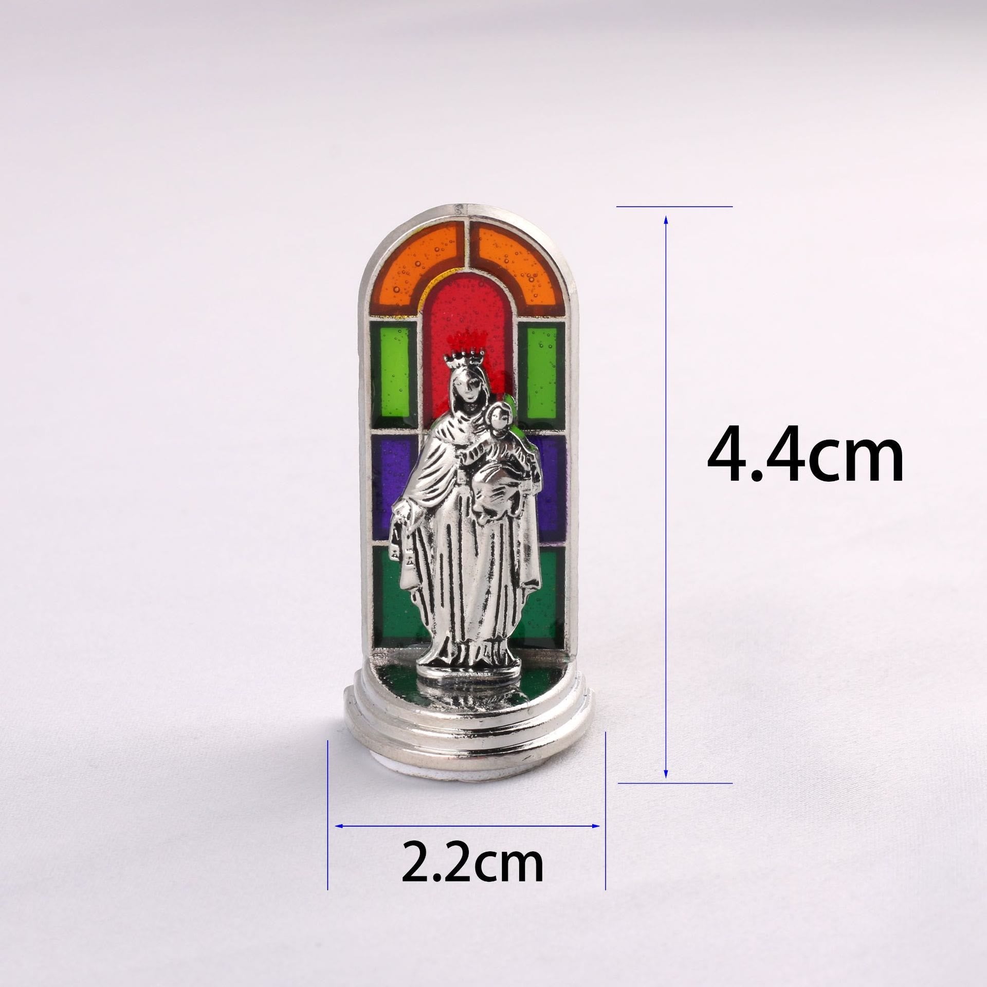 FREE Today: 6pcs/set Church Stained Glass Style Saint Icon Divine Grace Statue Dekstop Ornament