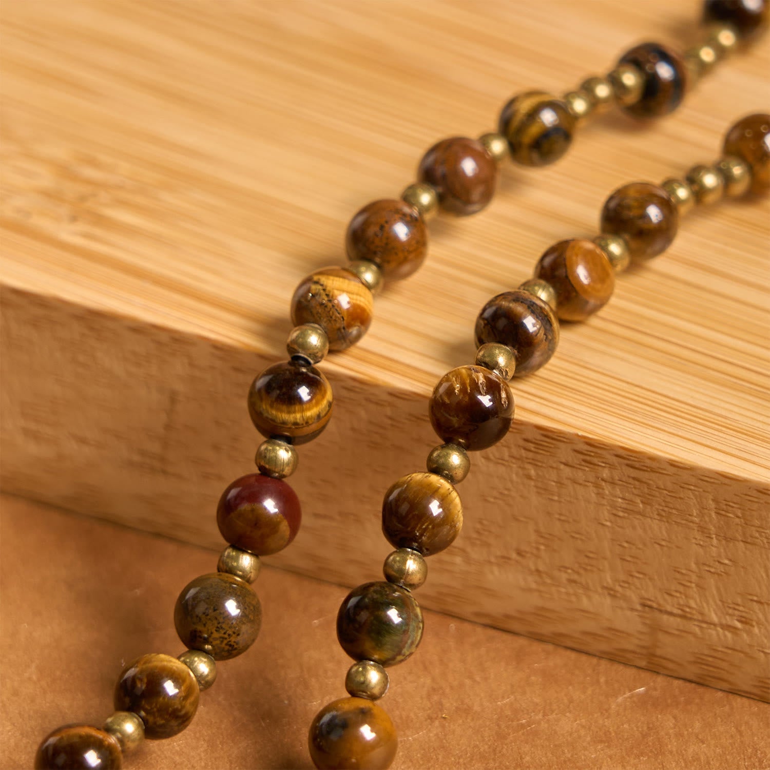 christiandiscipleshop Handmade Tiger's Eye Stone Elastic Rosary Bracelet: A Dual - Purpose Spiritual Gem