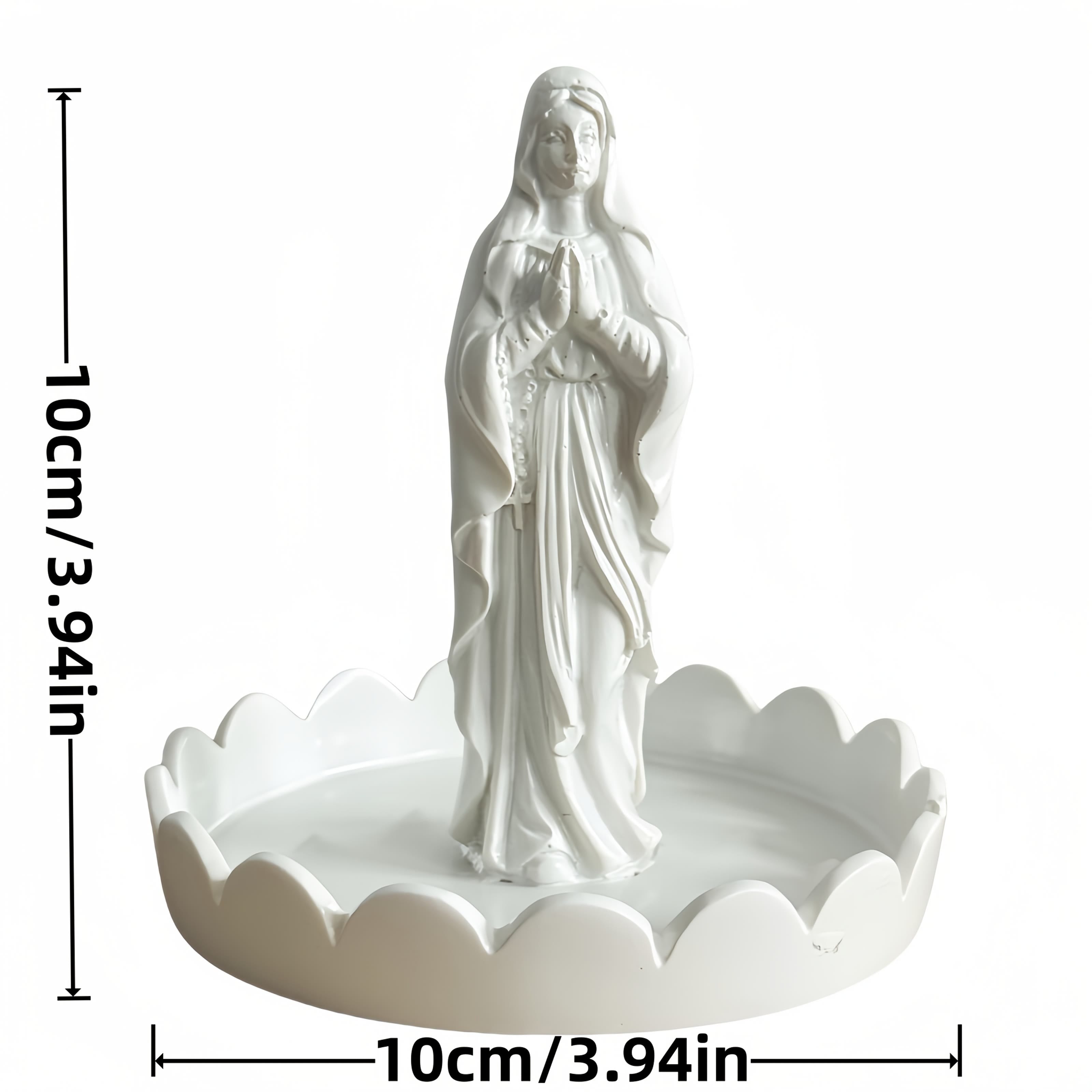 Christiandiscipleshop Our Lady Resin Rosary Holder Container: Supporting Holy Objects and Placing the Soul